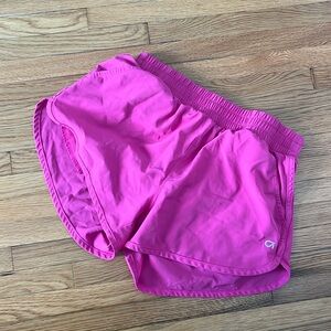 Pink athletic shorts